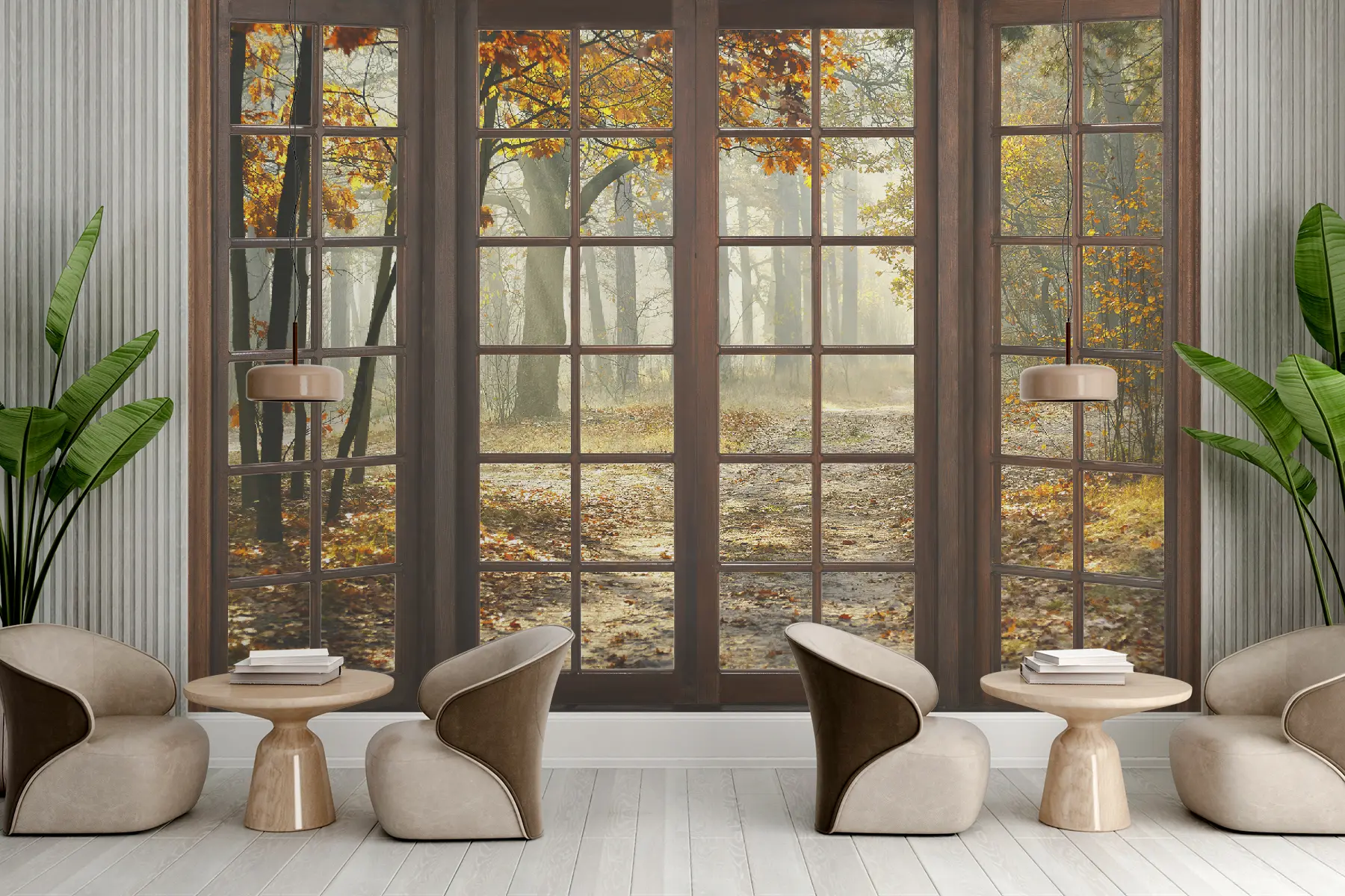 murales de pared Fuera de la ventana otoño u02605