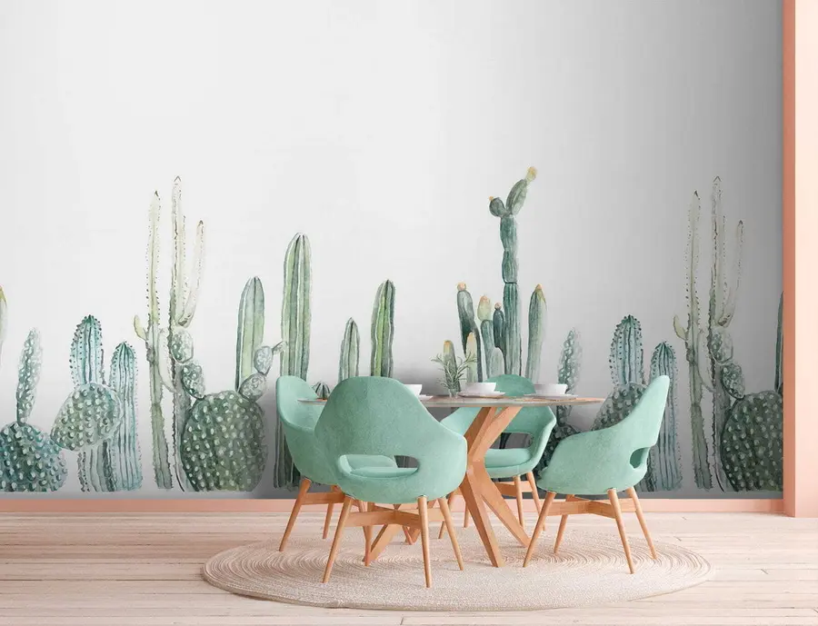 murales de pared Cactus de acuarela u07240