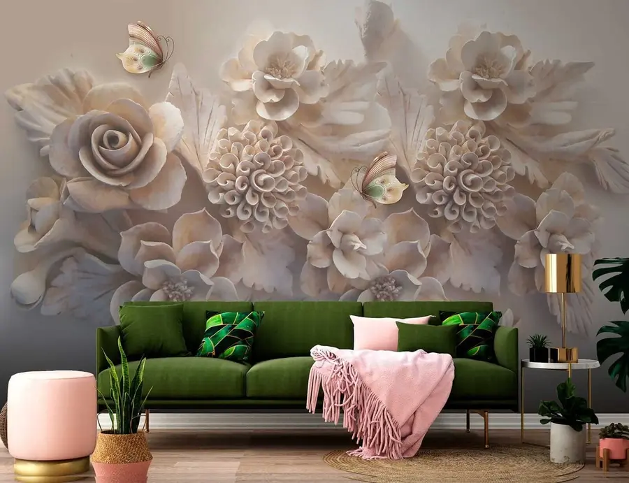 murales de pared Flores 3d u16644