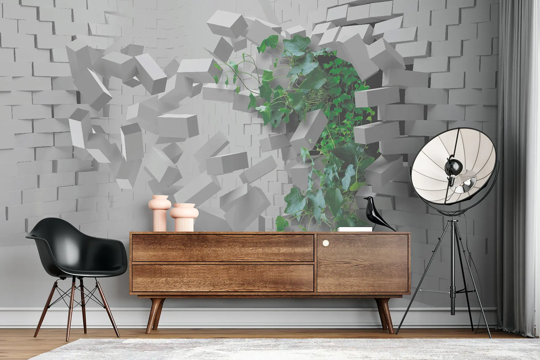 murales de pared Ivy rompe la pared u22697