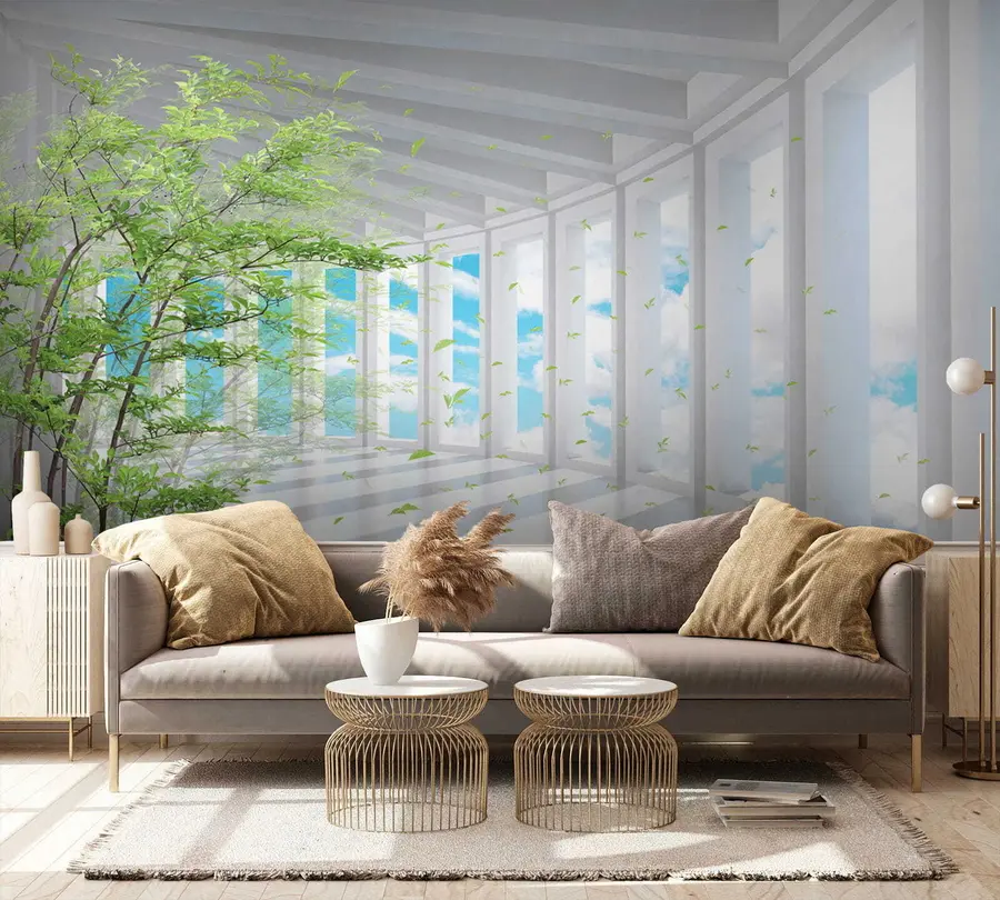 murales de pared Túnel con vista a la nube u29922