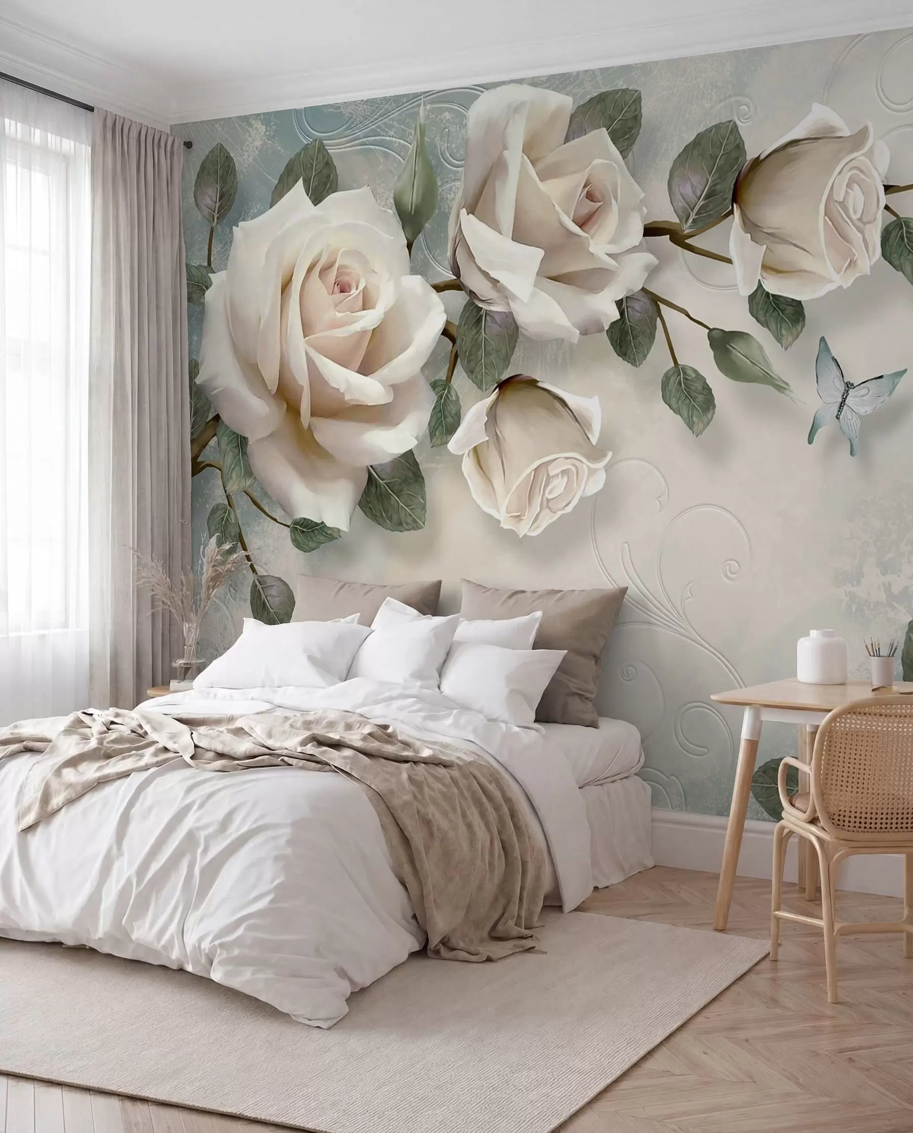murales de pared Rosas crema u31353