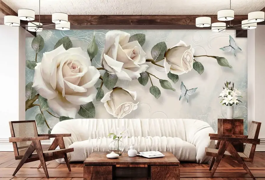 murales de pared Rosas crema u31353