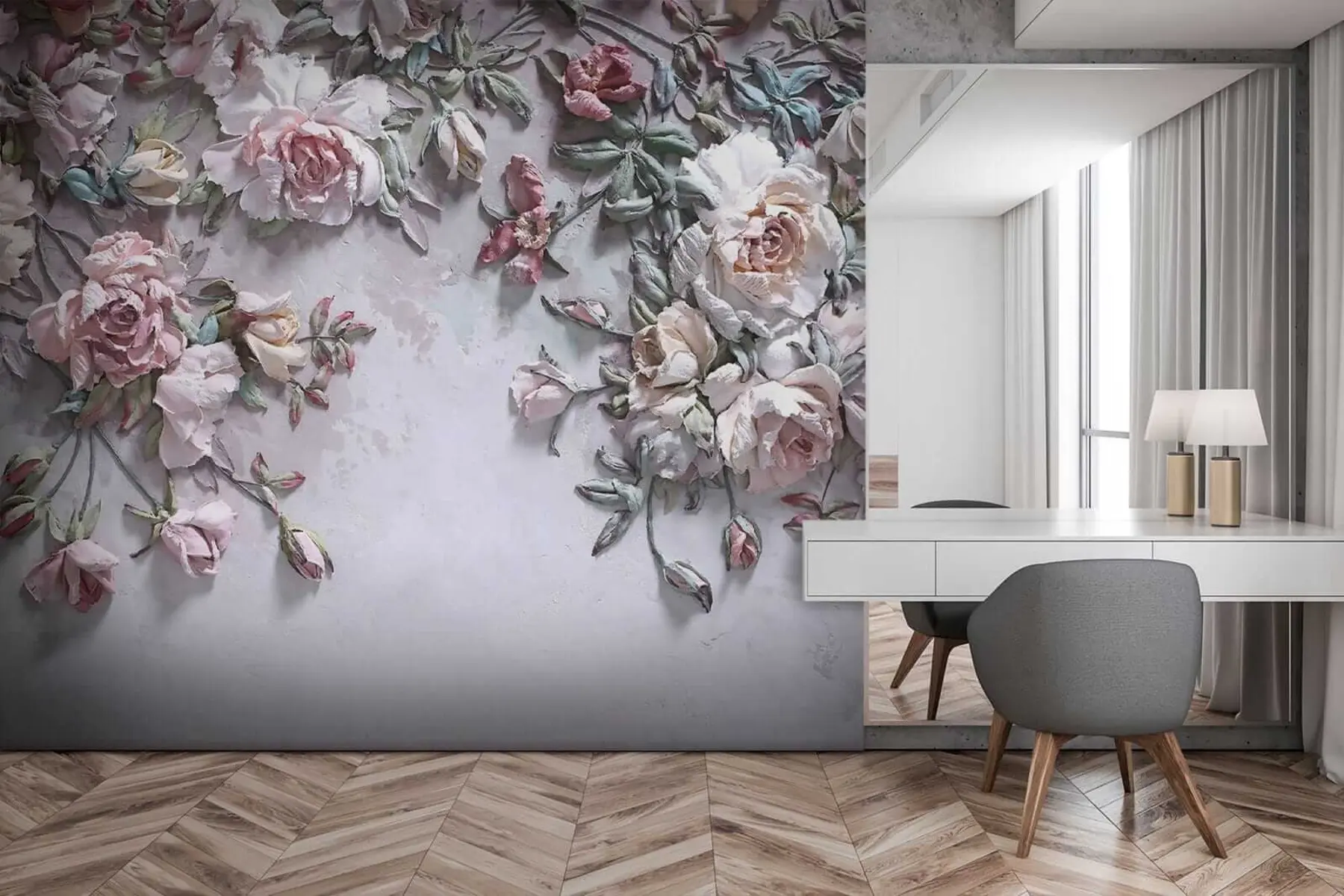 murales de pared Flor, planta y pétalo u31869