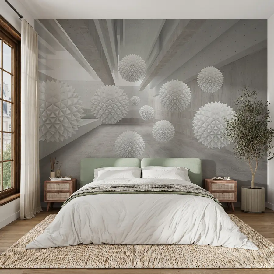 murales de pared Esferas flotando en el aire u34969