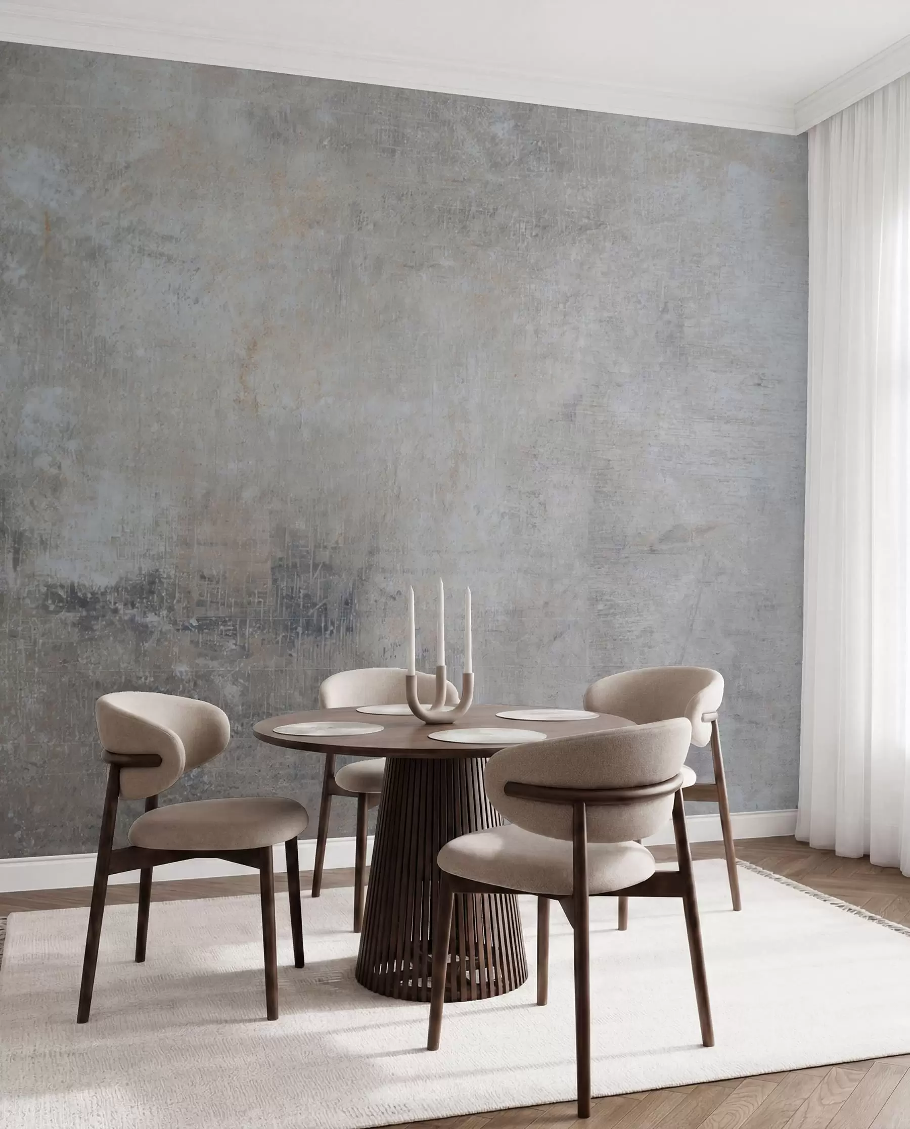 murales de pared Hormigón en gris frío u47663