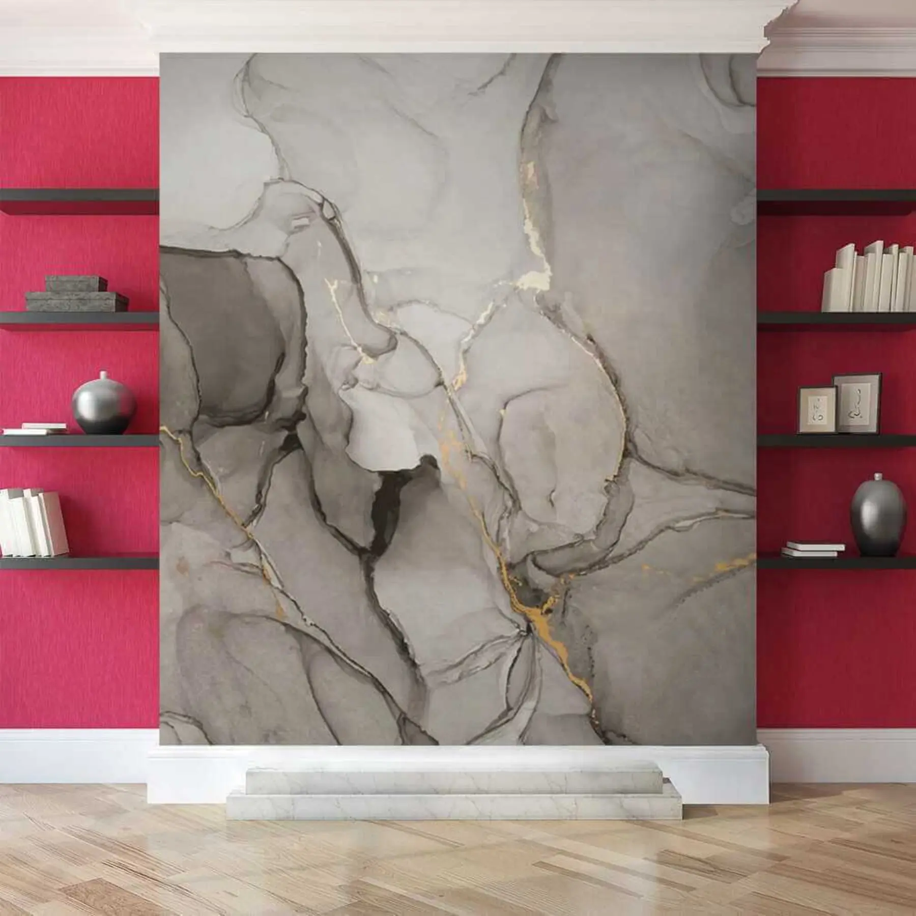 murales de pared Mármol gris u49256