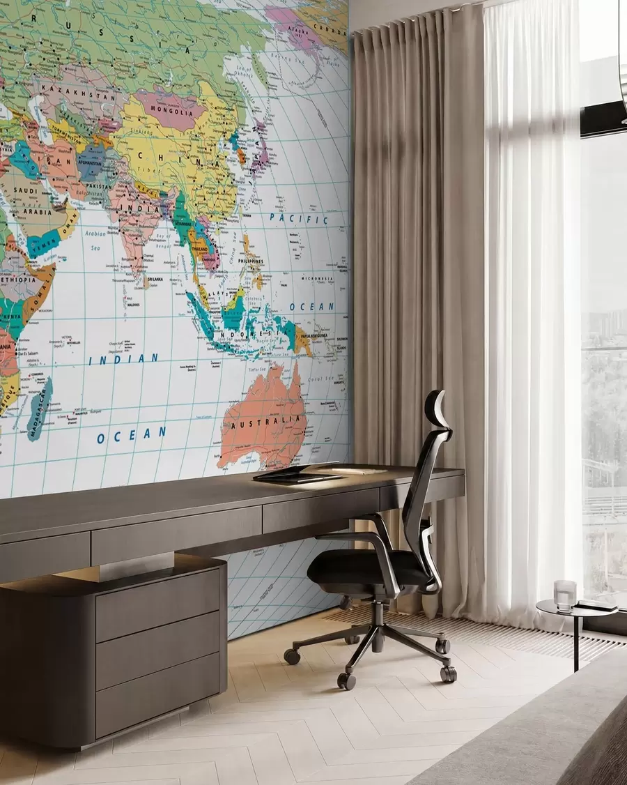 murales de pared Mapa del mundo u53652