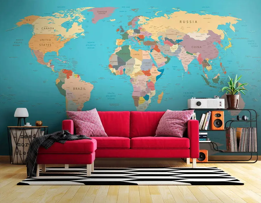 murales de pared Mapa del mundo u57440