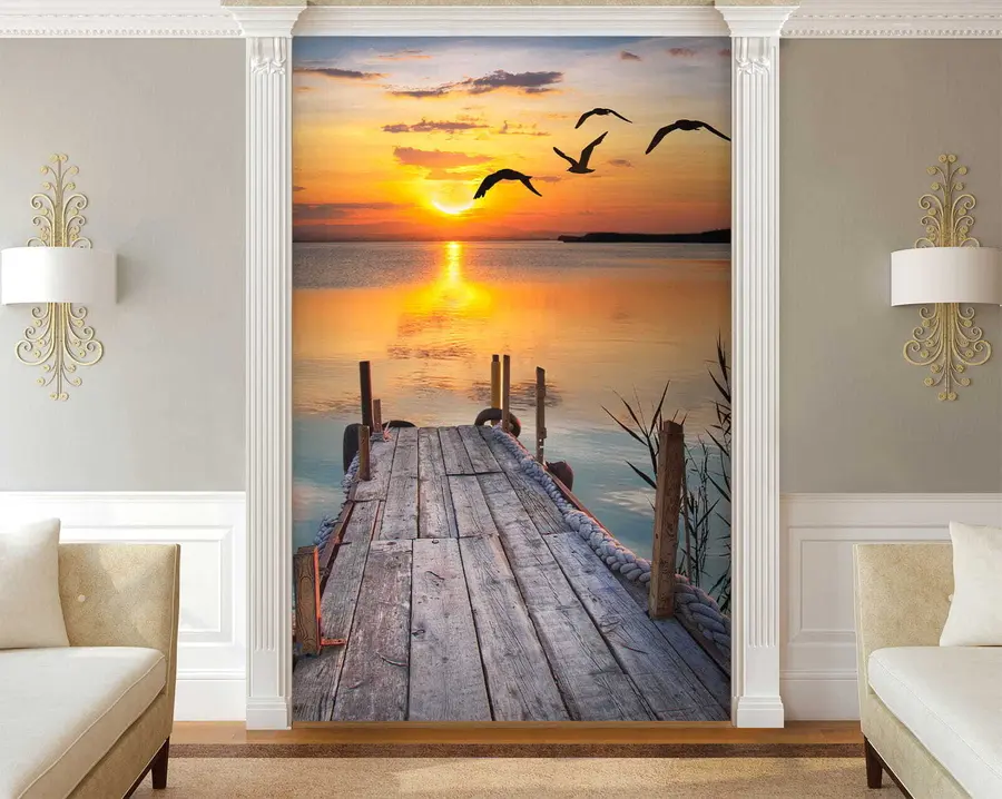 murales de pared Gaviotas y muelle u57673