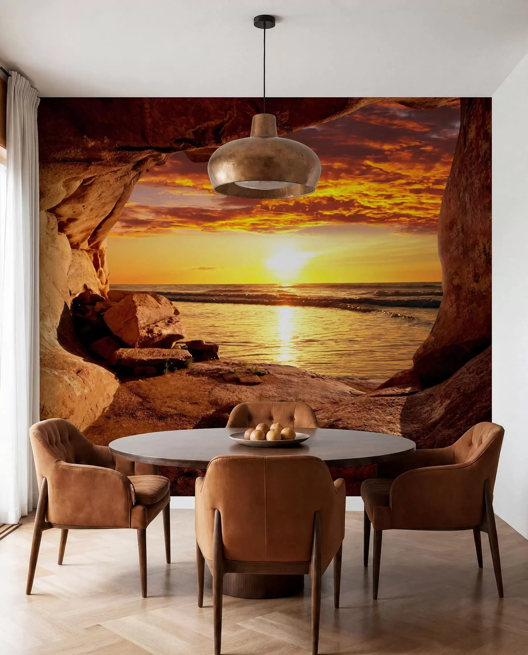 murales de pared Atardecer entre las rocas u60242