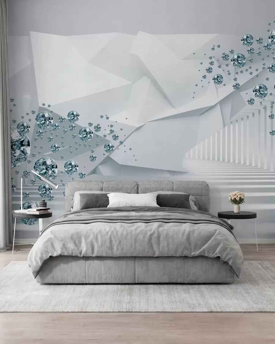 murales de pared Pendiente, fuente y arte u60340