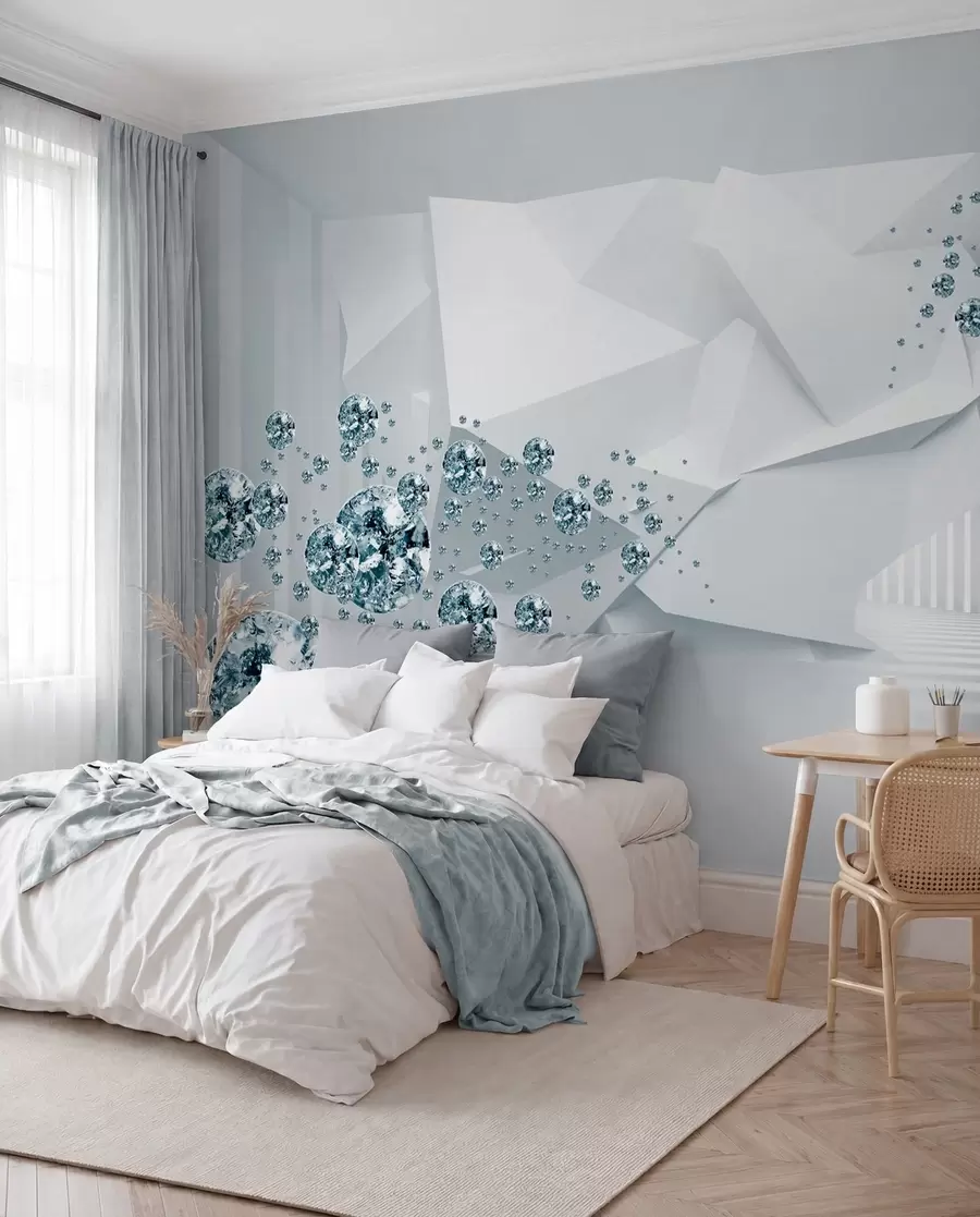 murales de pared Pendiente, fuente y arte u60340