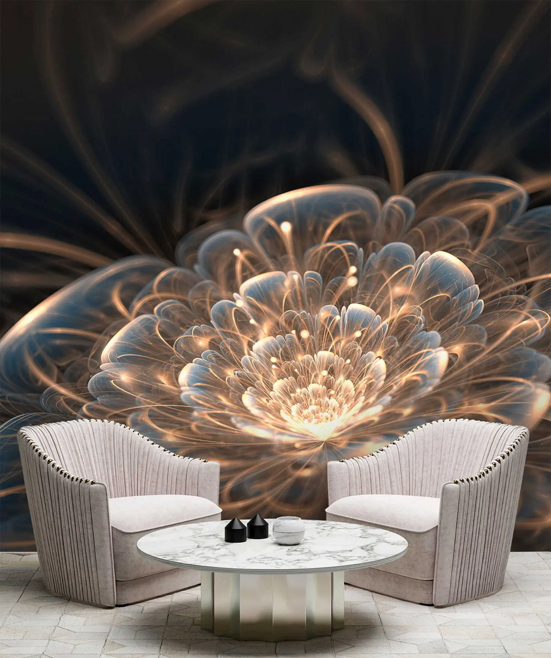 murales de pared Dibujar con luz sobre fondo oscuro u59705