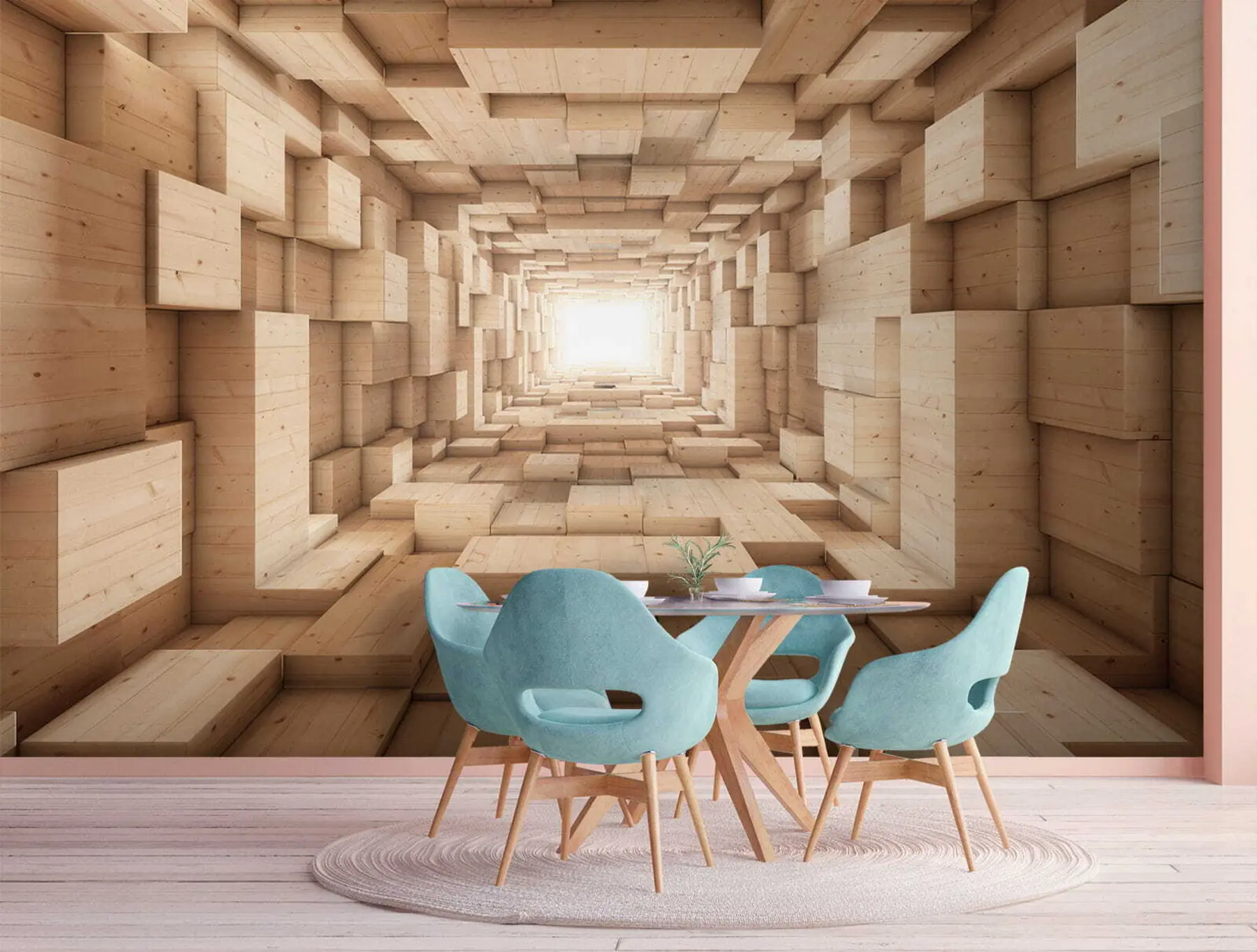 murales de pared cubos 3D u77811