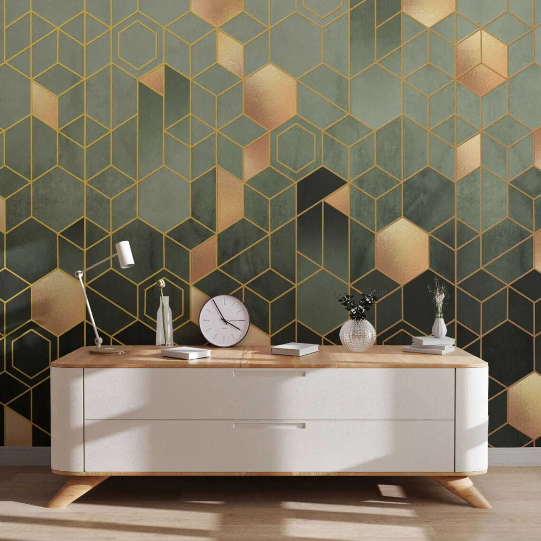 murales de pared Sześciokąty u53261