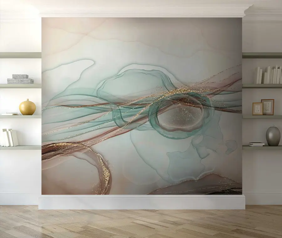 murales de pared Arte abstracto turquesa u70772