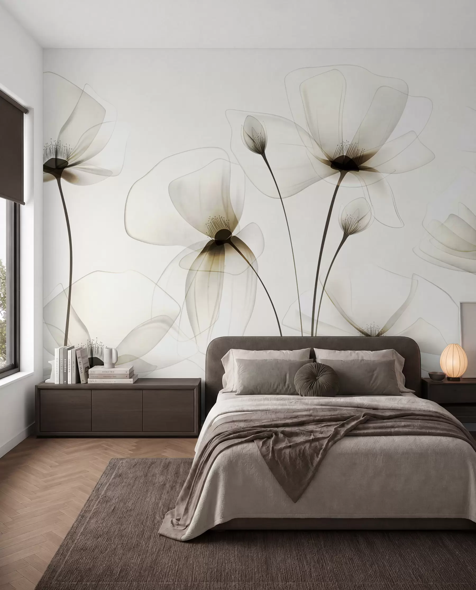 murales de pared Flores de luz y sombra w00143