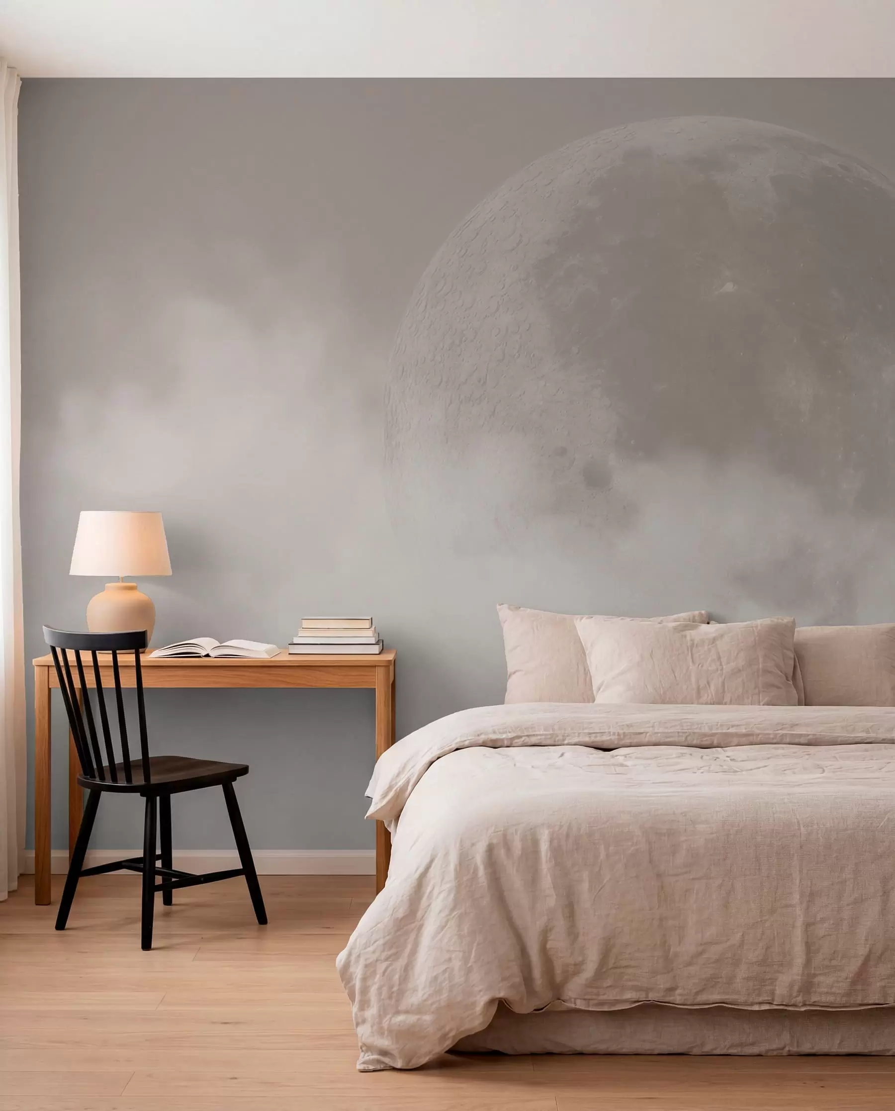 murales de pared Luna en un cielo beige w00548