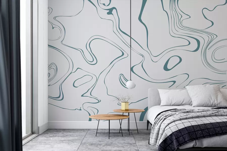 murales de pared Fondo abstracto con efecto mármol en azul w00634v2