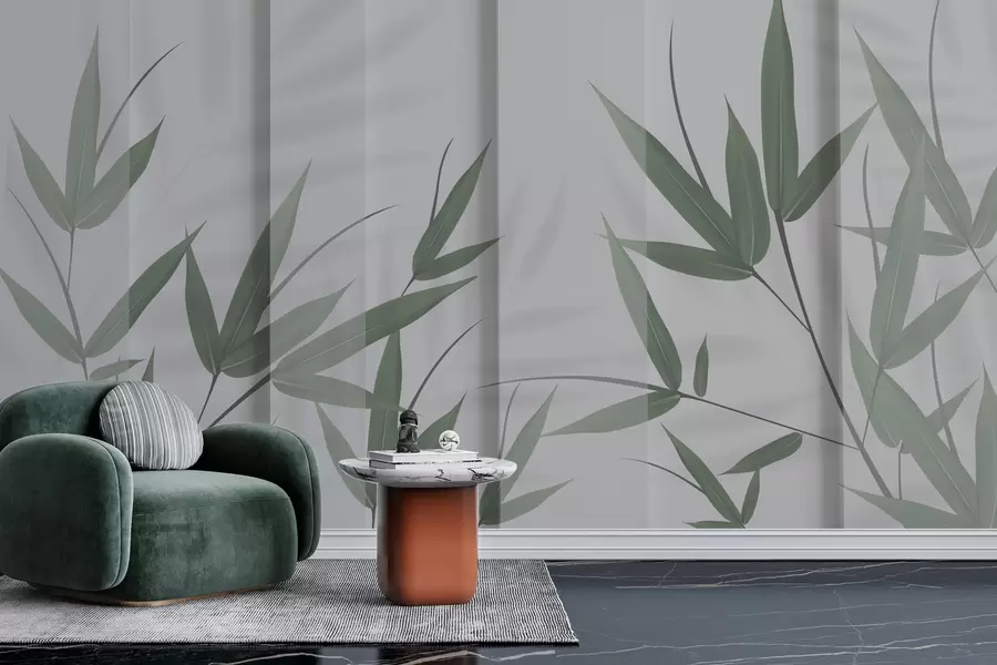 murales de pared Paneles 3D con bambú. w00777v1