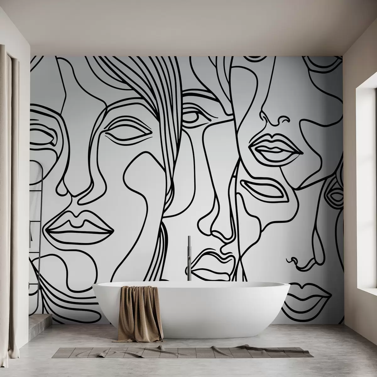 Murales de pared Caras abstractas w08060 murales de pared Caras abstractas w08060