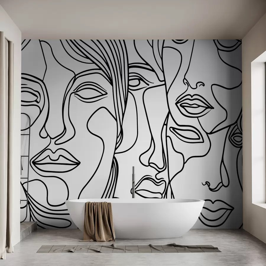 Murales de pared Caras abstractas w08060 murales de pared Caras abstractas w08060