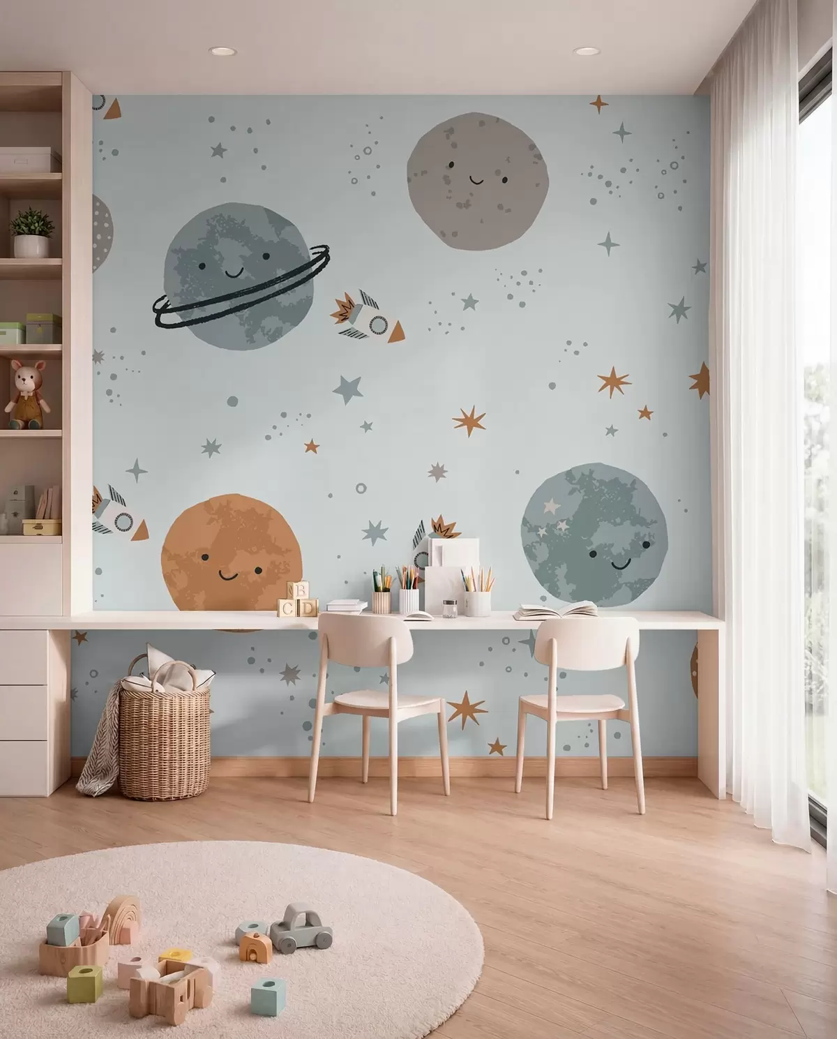 murales de pared Planetas sonrientes w01417