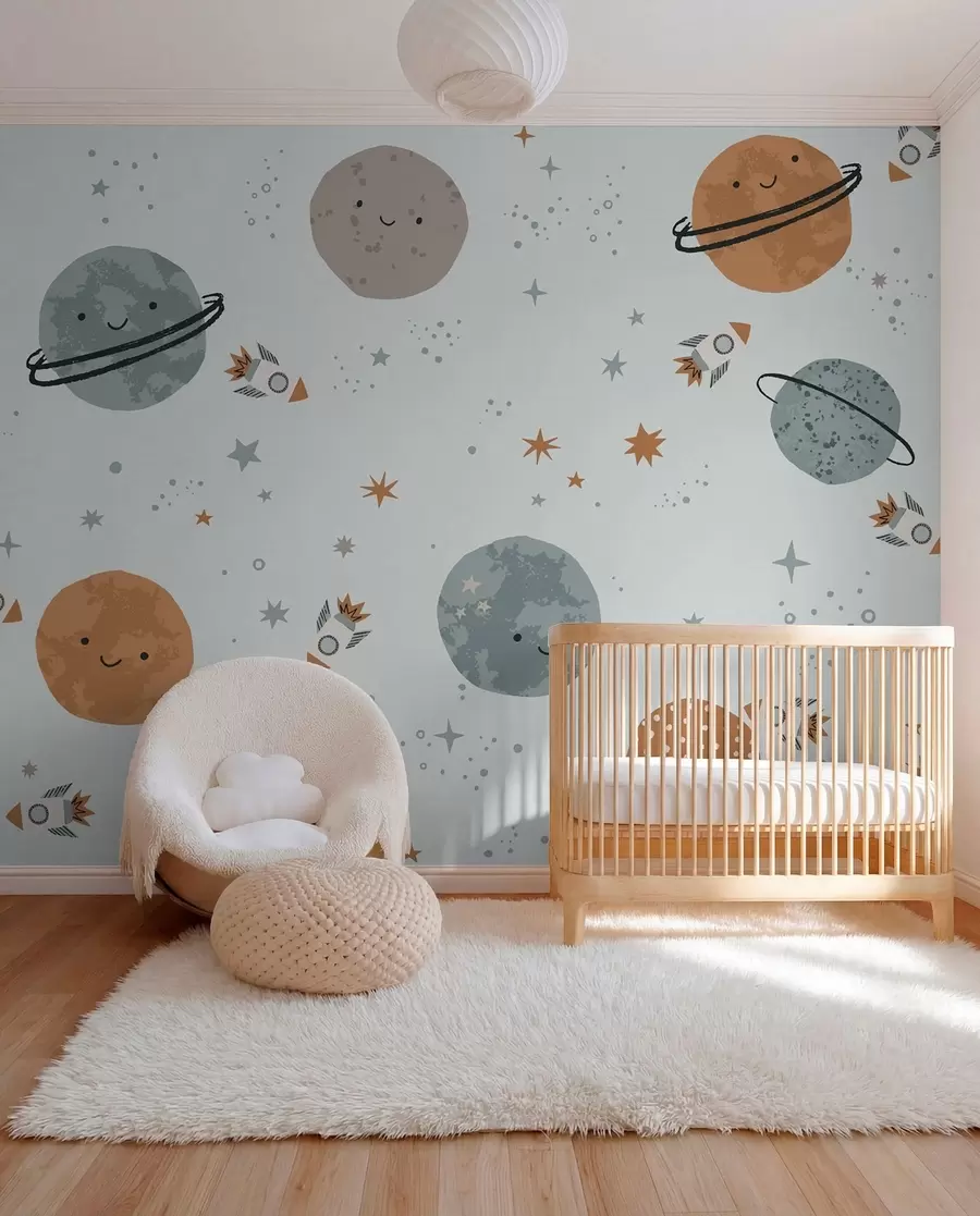 murales de pared Planetas sonrientes w01417