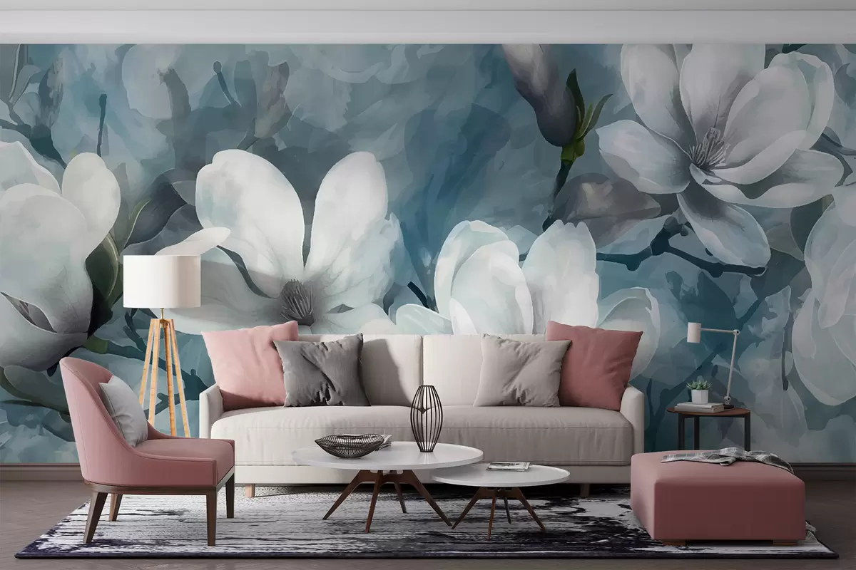 murales de pared Magnolias blancas w00963