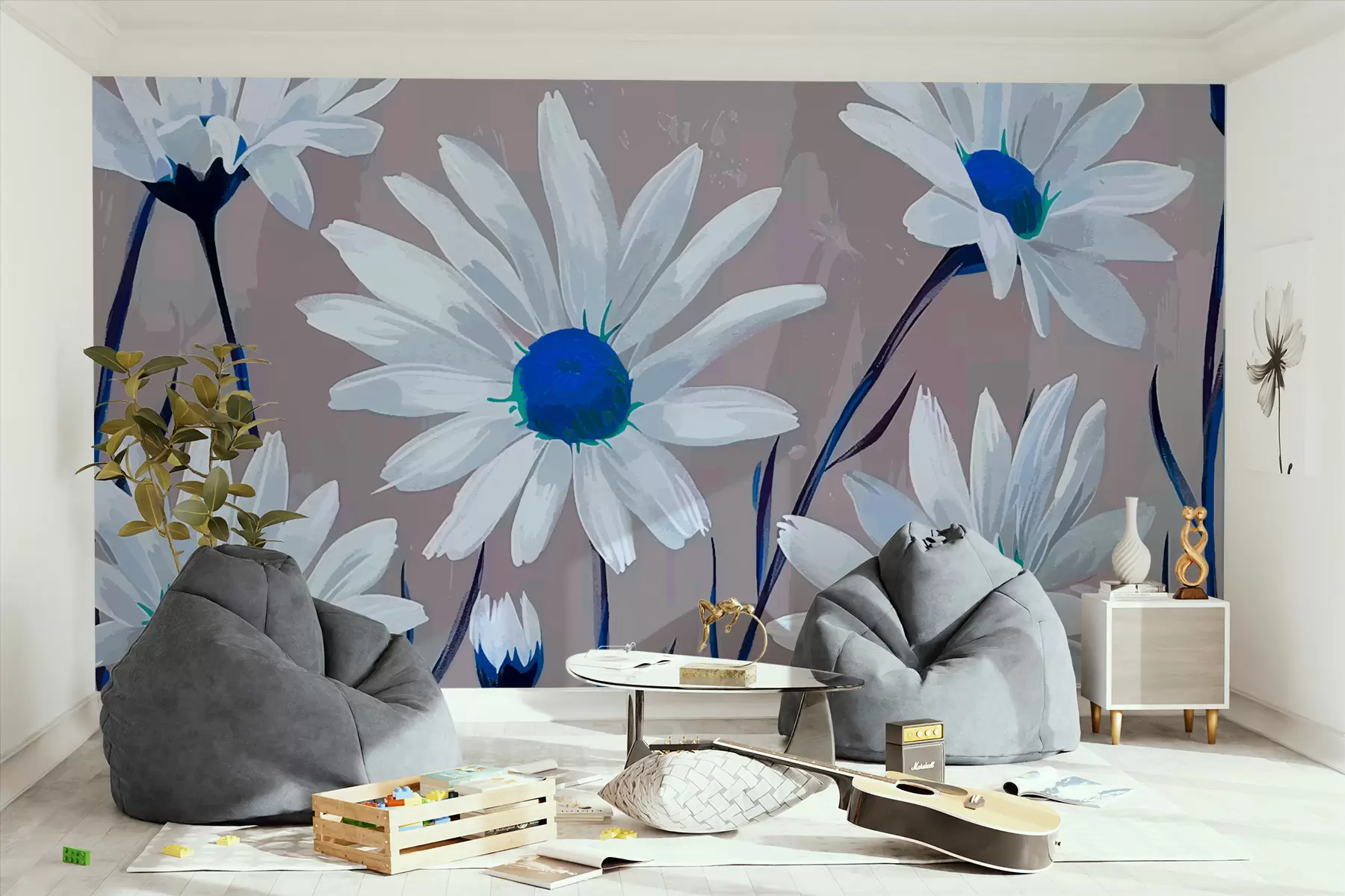 murales de pared Margaritas w00996v1