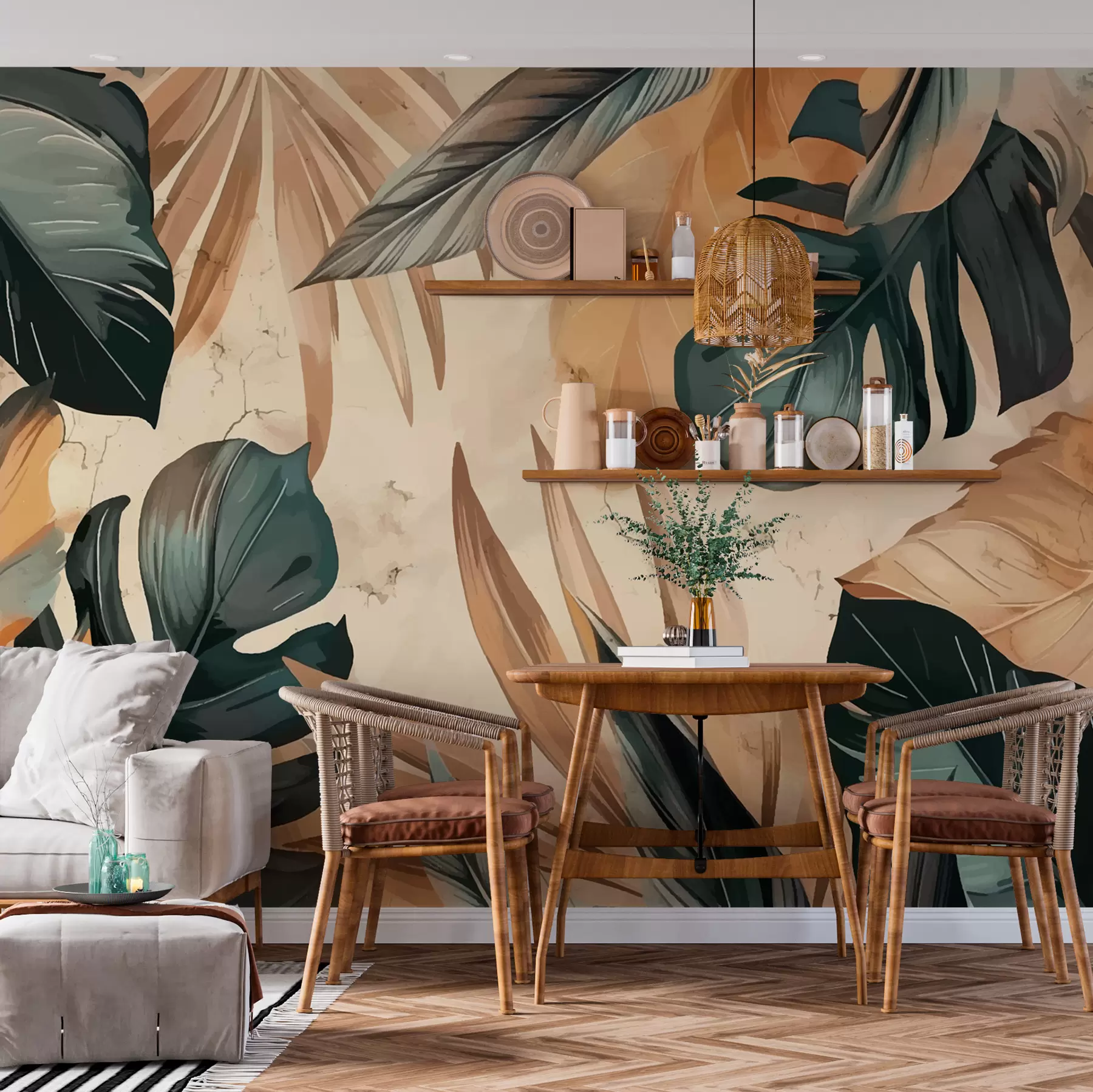 murales de pared Hojas w00998