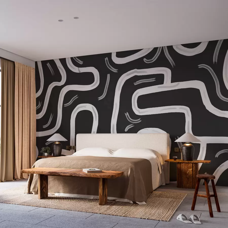 murales de pared Líneas abstractas w00972v2