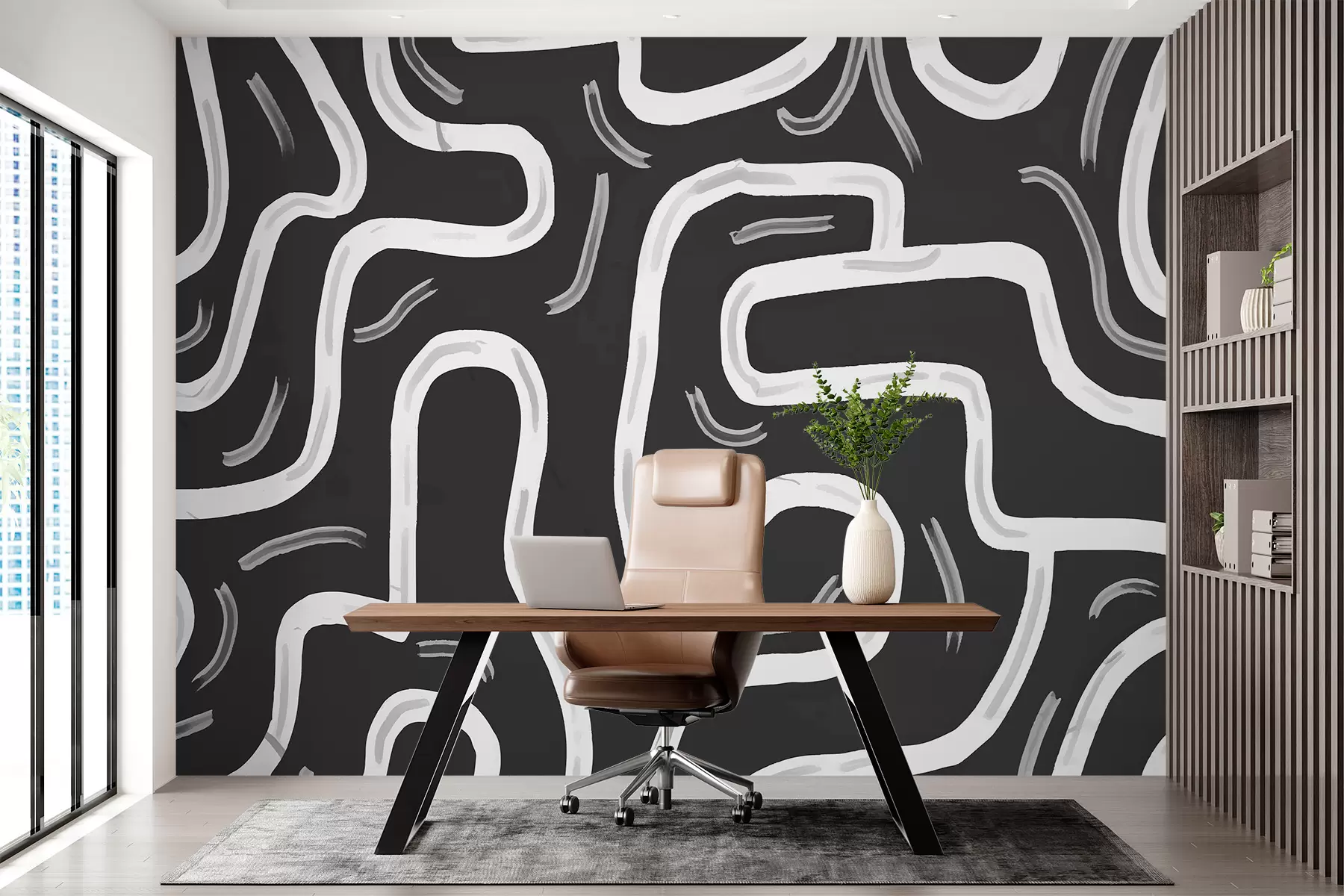 murales de pared Líneas abstractas w00972v2