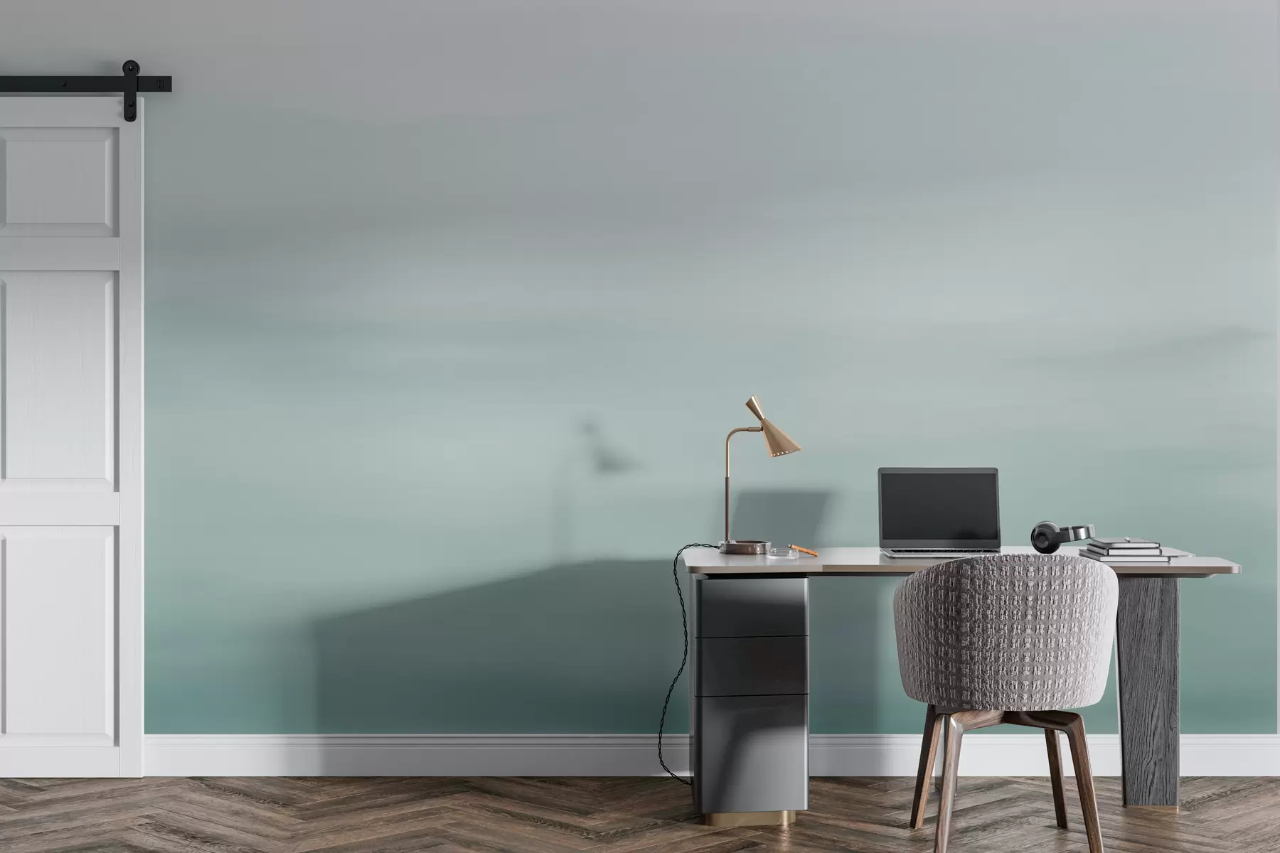 murales de pared Fondo azul ombre w01642v1