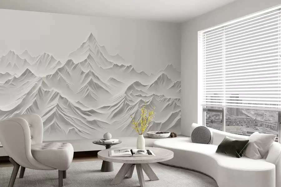 murales de pared Montañas grises w01644