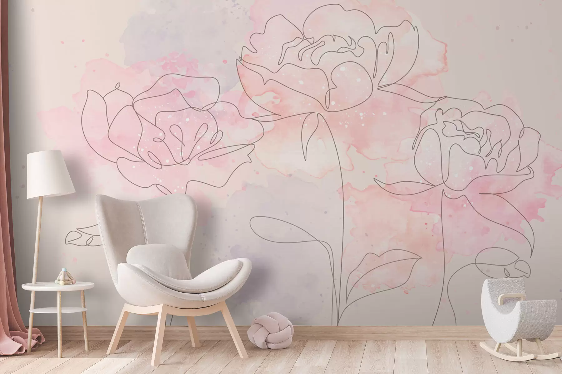 murales de pared Frágiles flores modernas  w01723