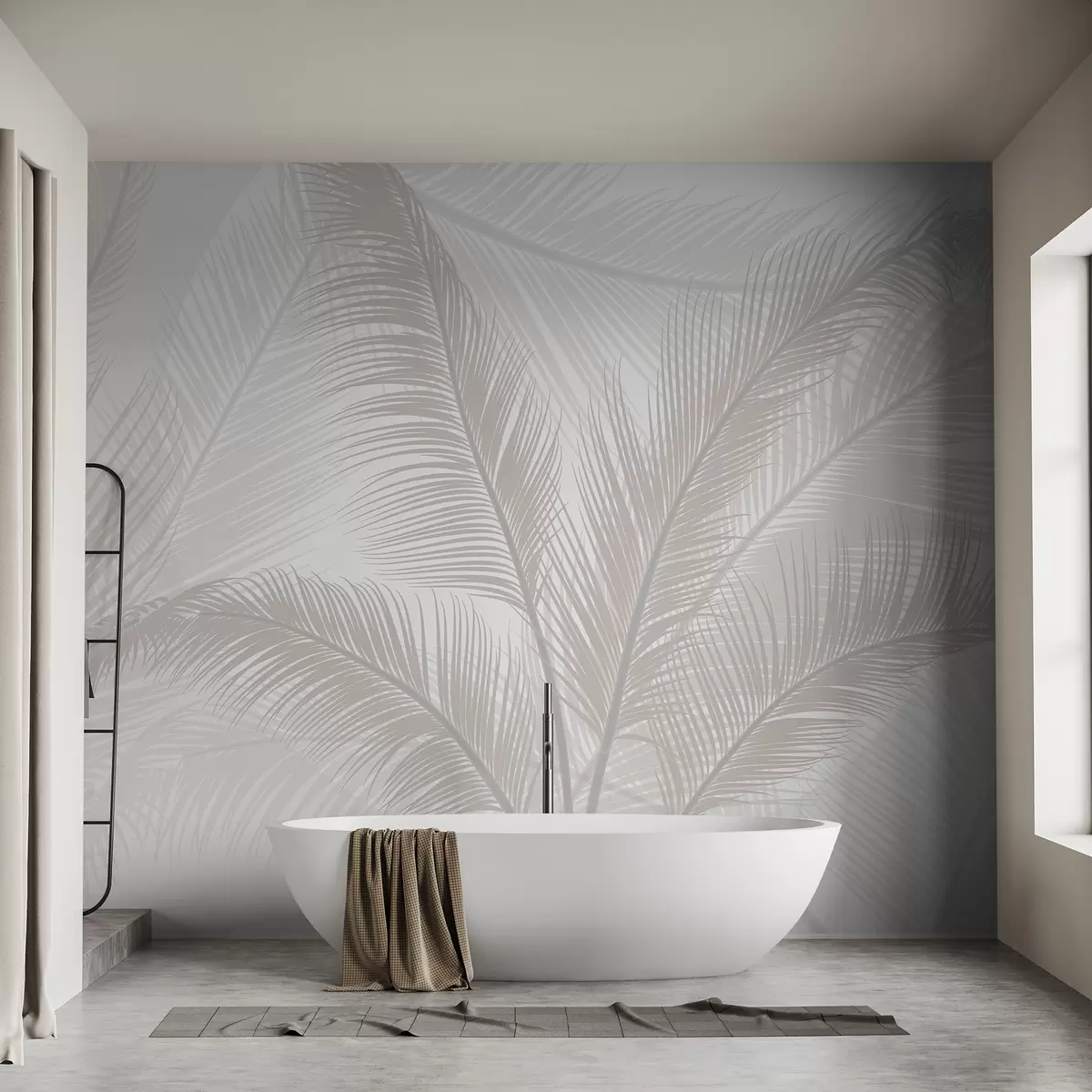 Murales de pared Hojas de palmera en tono beige w01759v2 murales de pared Hojas de palmera en tono beige w01759v2