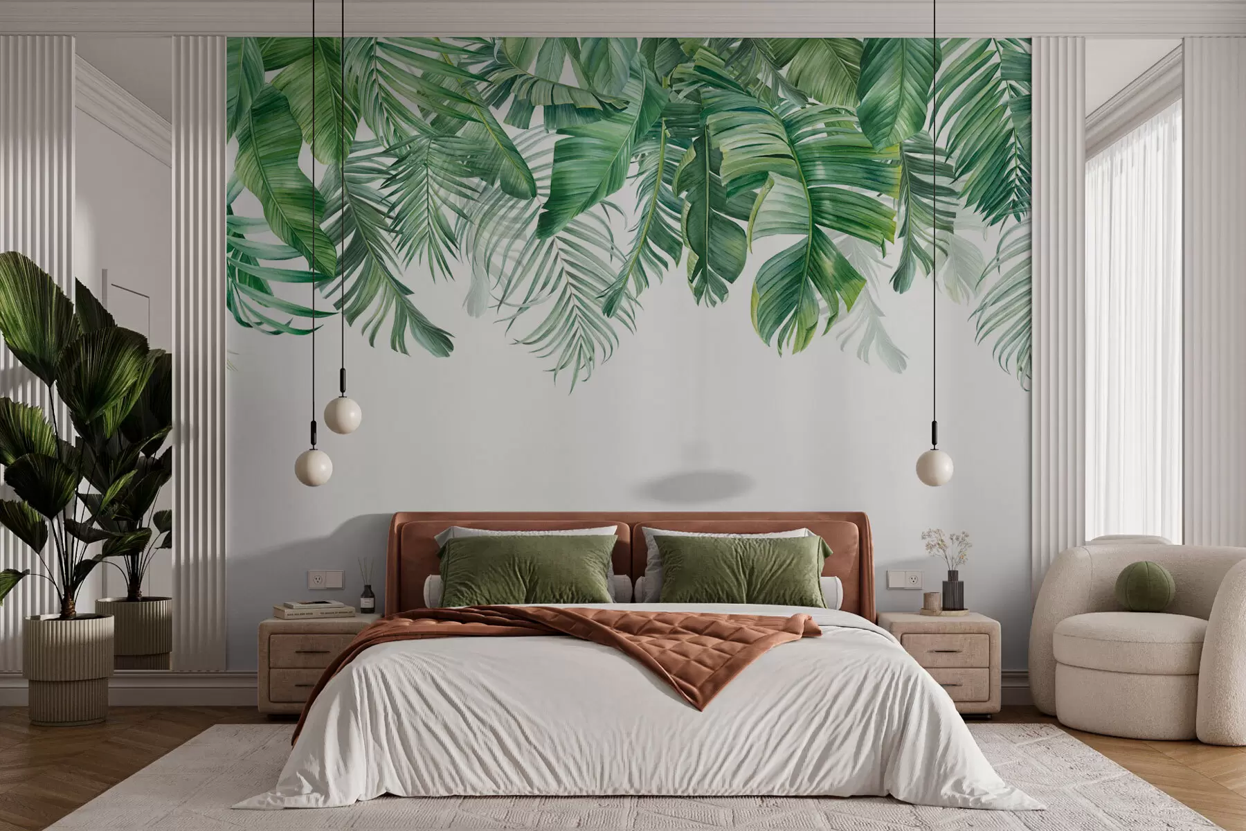 murales de pared Hojas tropicales w01822