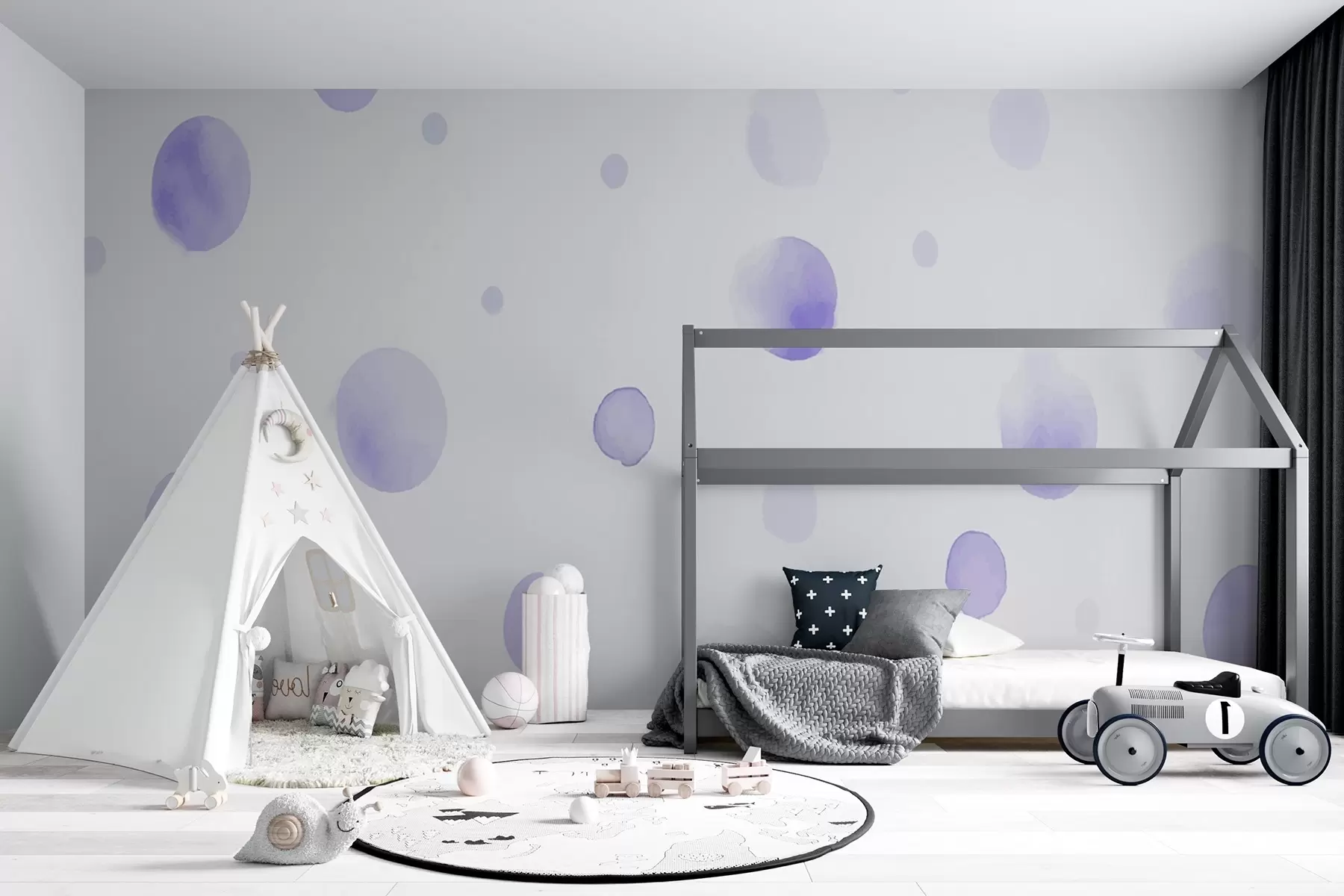murales de pared Manchas sobre fondo blanco w01835v2