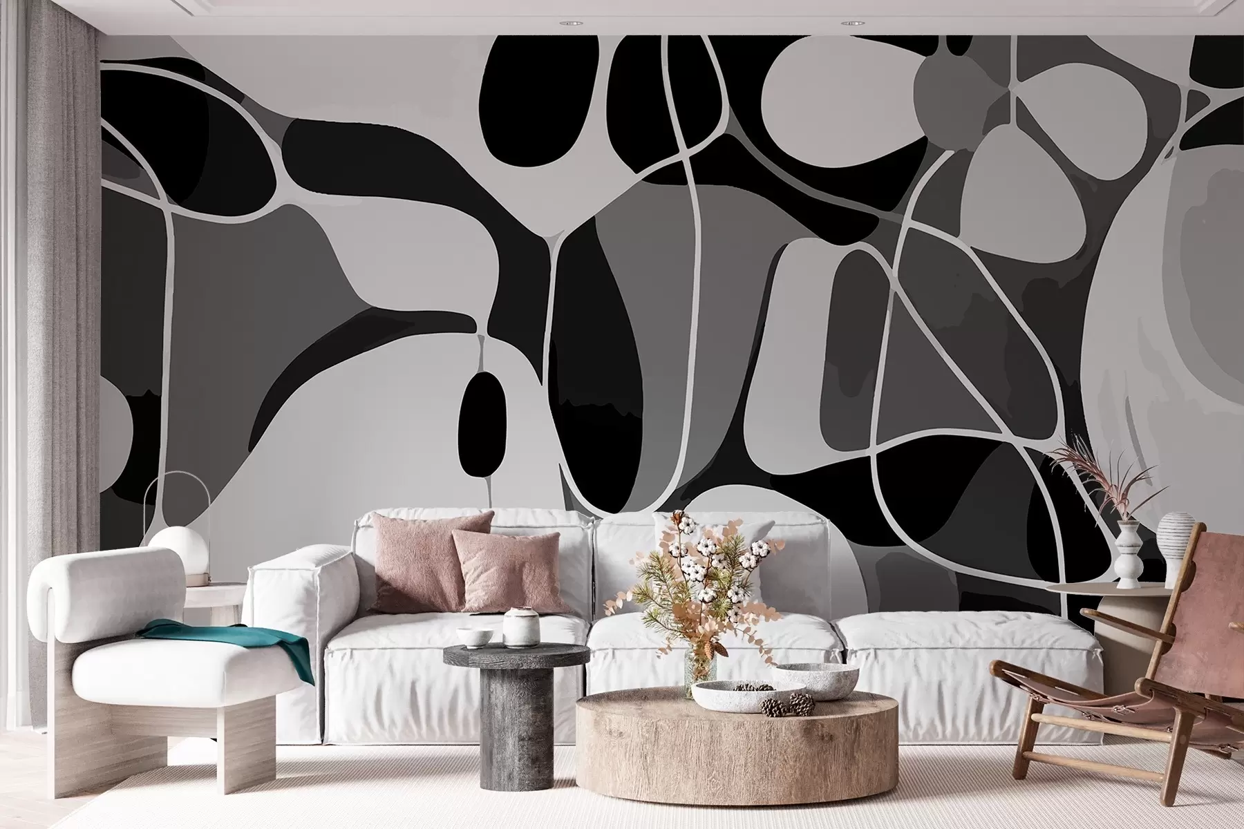 murales de pared Abstracción w01910v3