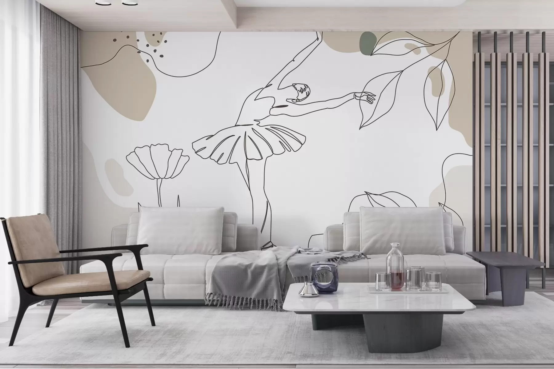 murales de pared Ternura de ballet w01994