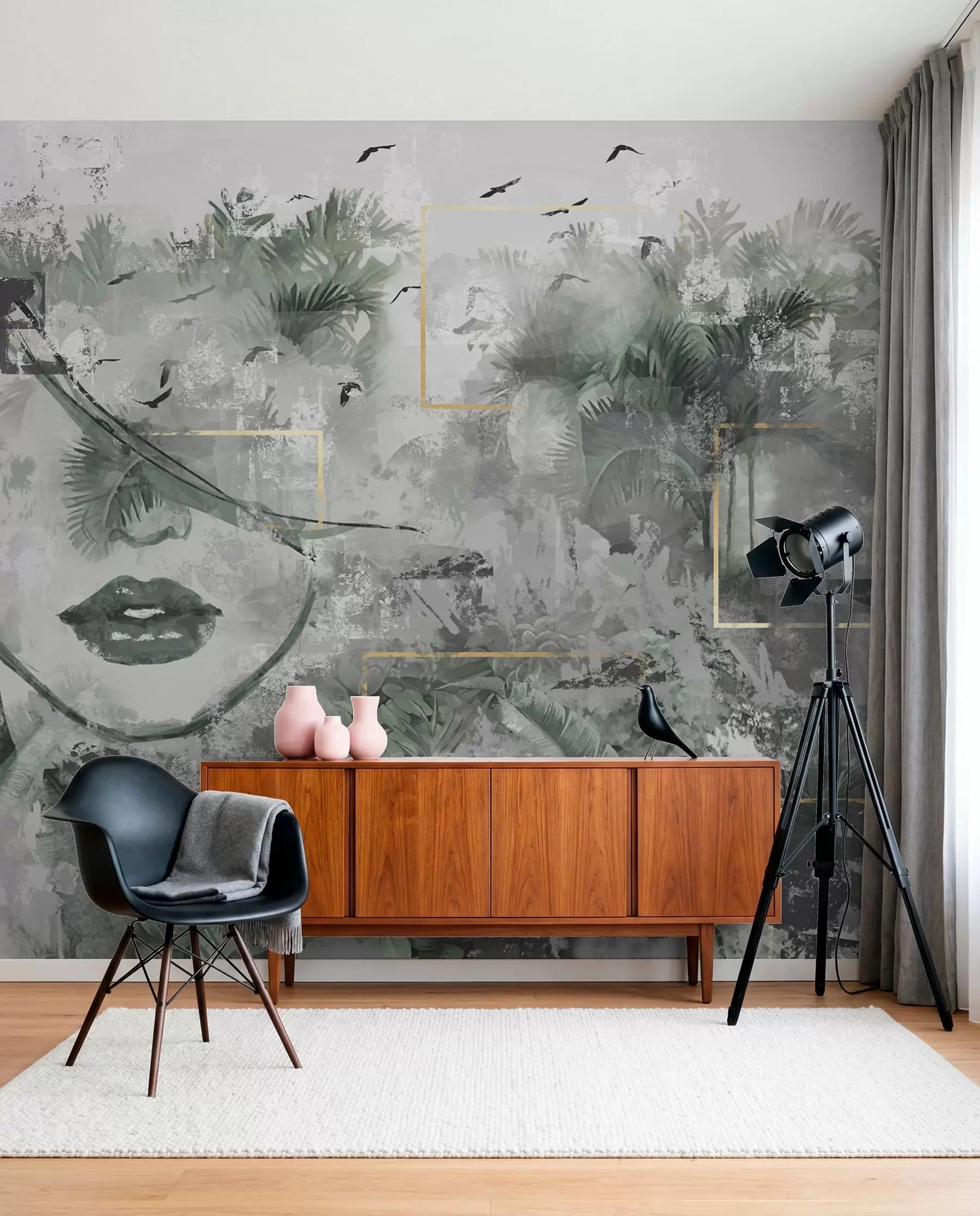 murales de pared Retrato bajo las palmeras I w01916d1