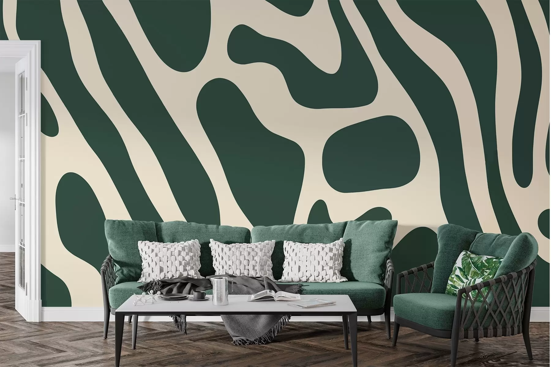 murales de pared Ondas estilizadas w01972