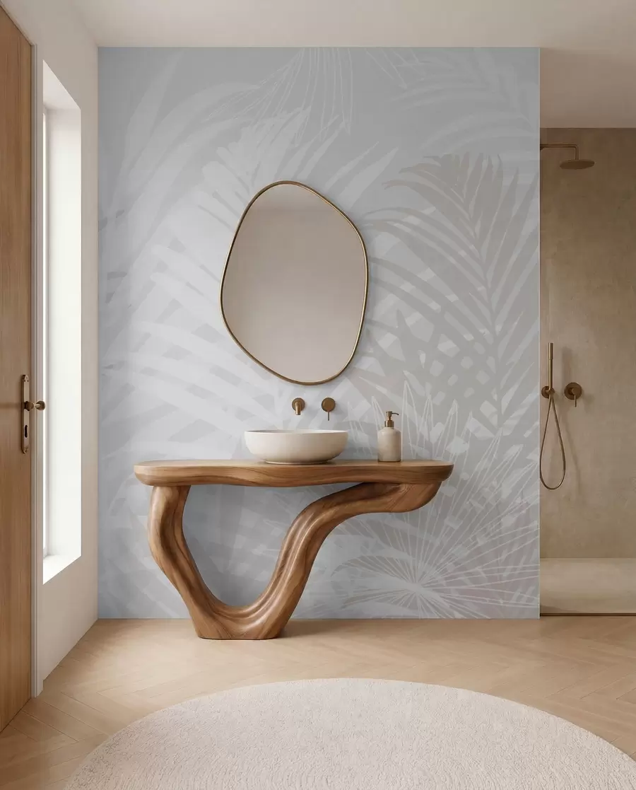 murales de pared Hojas tropicales de moda w02026