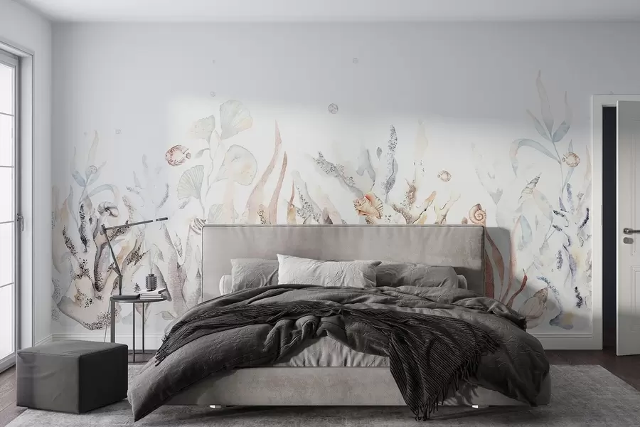 murales de pared Serenidad submarina en tonos suaves w00881