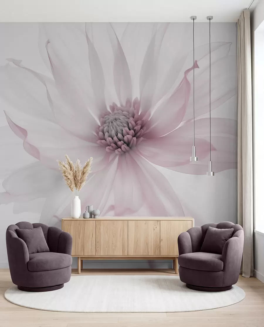 murales de pared Una flor en rosa w02077v2