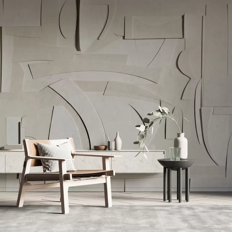 murales de pared Muro de hormigón en relieve w02110