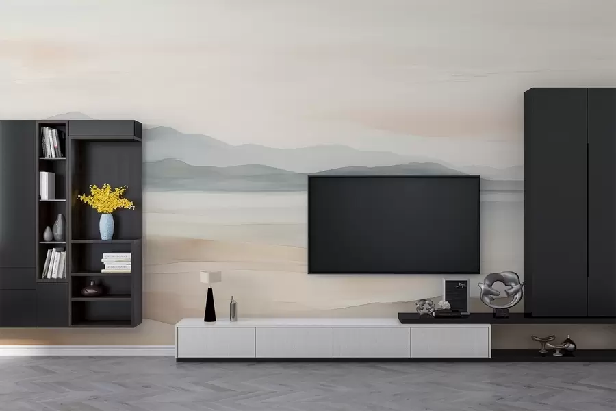 murales de pared Paisaje pintado a la acuarela w02117