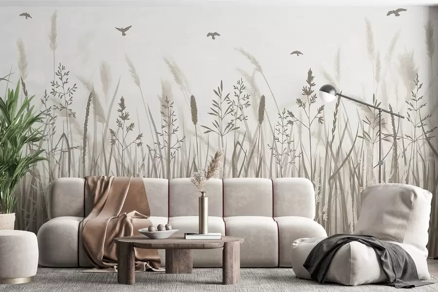 murales de pared Un campo de espigas w02119